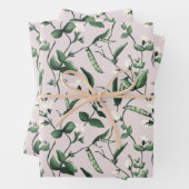 スイートピーの植物の水色 ラッピングペーパーシート (インサイチュ)