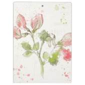 スイートピーの水彩画 クリップボード (裏面)