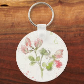 スイートピーの水彩 キーホルダー (正面)