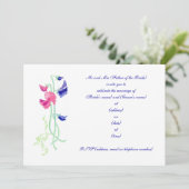スイートピーの結婚式招待状 招待状 (スタンド正面)
