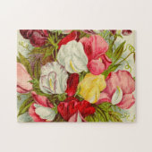 スイートピーの花の花束 ジグソーパズル (横)