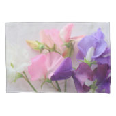 スイートピーの花束 枕カバー (正面)