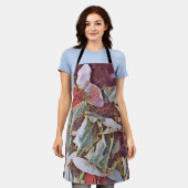 スイートピーの花 エプロン (着用した状態)