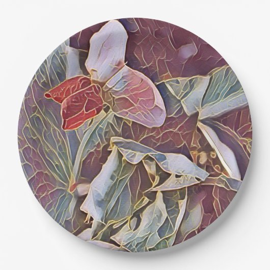 スイートピーの花 ペーパープレート (正面)