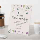 スイートピーの花 |赤ちゃんシャワー推測ゲームの看板 台座サイン (インサイチュ)