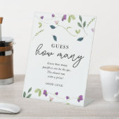 スイートピーの花 |赤ちゃんシャワー推測ゲームの看板 台座サイン (インサイチュ)