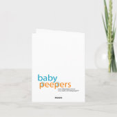 スイートピーの誕生の発表 案内状 (裏面)