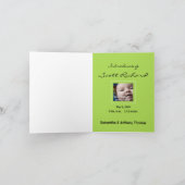 スイートピーの誕生の発表 案内状 (内部)