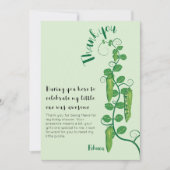 スイートピーの赤ちゃんシャワー サンキューカード (正面)