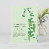 スイートピーの赤ちゃんシャワー サンキューカード (スタンド正面)