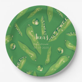 スイートピーの赤ちゃんシャワー ペーパープレート