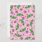 スイートピーは1歳の誕生日かわいい招待状 招待状 (裏面)