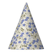 スイートピーアルブルー&クリームバースデーパーティーハット パーティーハット (左)