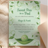 スイートピーインアインアポッドベビーシャワー招待状 招待状