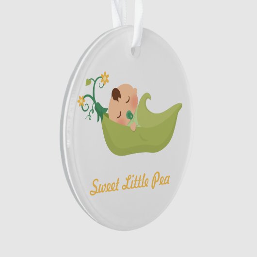 スイートピーインアポッド男の赤ちゃん子供部屋ルームデコール オーナメント (正面)
