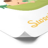 スイートピーインアポッド男の赤ちゃん子供部屋ルームデコール ポスター (角)