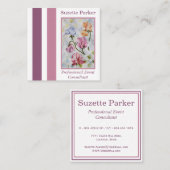 スイートピーカラフルフラワーズイベントプランナー スクエア名刺 (正面/裏面)