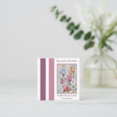 スイートピーカラフルフラワーズイベントプランナー スクエア名刺 (スタンド正面)