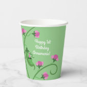 スイートピーキュート1st誕生日パーティーキッズ 紙コップ (裏面)