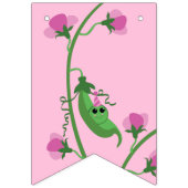 スイートピーキュート1st誕生日パーティー バンティングフラッグ (第1の旗)