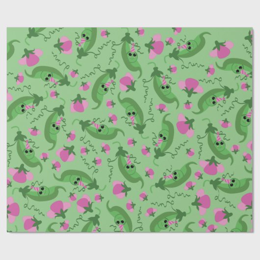 スイートピーキュート1st誕生日パーティー ラッピングペーパー (フラット)