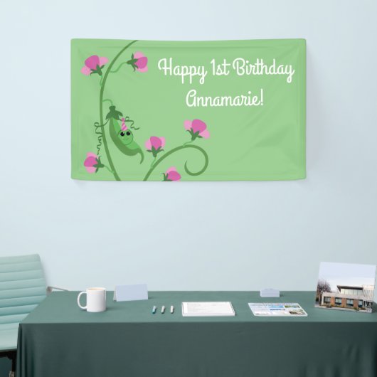 スイートピーキュート1st誕生日パーティー 横断幕 (トレードショー)