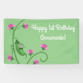 スイートピーキュート1st誕生日パーティー 横断幕 (横)