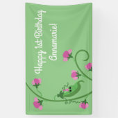 スイートピーキュート1st誕生日パーティー 横断幕 (縦)