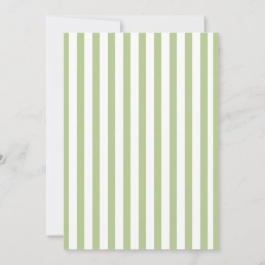 スイートピーグリーンお洒落水玉模様ベビーシャワー 招待状 (裏面)