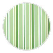 スイートピーグリーンストライプのストライプドレスザー セラミックノブ (正面)