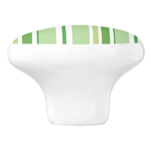 スイートピーグリーンストライプのストライプドレスザー セラミックノブ (側面)