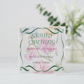 スイートピース水彩花の大開き招待状 招待状 (スタンド正面)