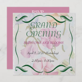 スイートピース水彩花の大開き招待状 招待状