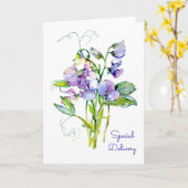 スイートピース特別配送5x7折り畳みカード カード (黄色い花)