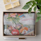 スイートピース1895年ヴィンテージプリントティッシュペーパー 薄葉紙 (ギフト)