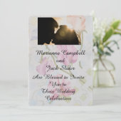 スイートピーズカスタマイズ可能結婚式招待状 招待状 (スタンド正面)