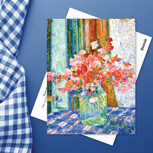 スイートピーズガラスジャールテオヴァンリュッセルベルグ ポストカード