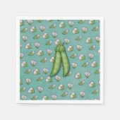 スイートピーズガーデンをテーマにしたベビーシャワー スタンダードカクテルナプキン (正面)