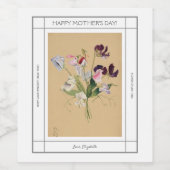 スイートピーズフラワーズヴィンテージハッピーマザーズデイ ワインラベル (シングルラベル)