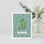 スイートピーズベビーシャワーフラットサンキューカード サンキューカード (スタンド正面)