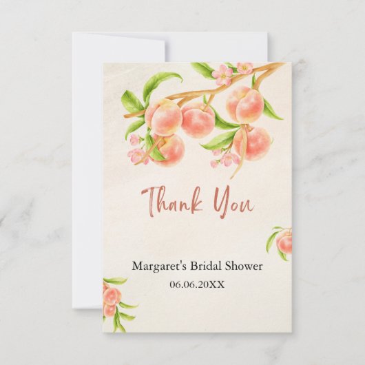 スイートピーチの感謝カード サンキューカード (正面)