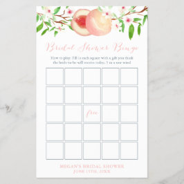 スイートピーチオーチャードブライダルシャワービンゴゲームカード チラシ