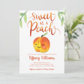 スイートピーチガールベビーシャワー 招待状 (スタンド正面)