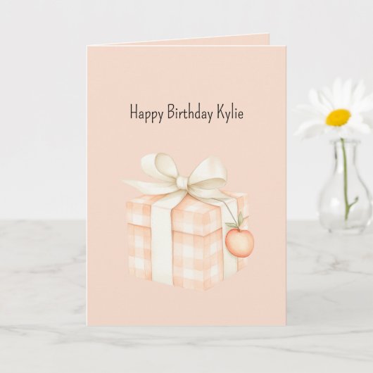 スイートピーチギフト 誕生日   カード (小さな植物)