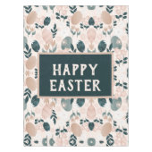 スイートピーチグリーンボホボタニカルイースターエッグ テーブルクロス (正面)