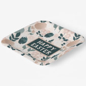 スイートピーチグリーンボホボタニカルイースターエッグ ペーパープレート (傾斜あり)