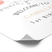 スイートピーチバースデーパーティーウェルカム ポスター (角)