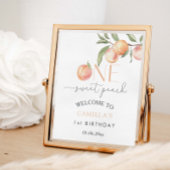 スイートピーチバースデーパーティーウェルカム ポスター