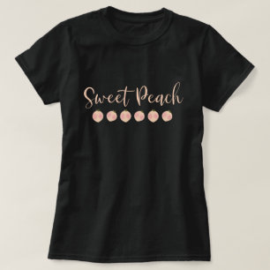 スイートピーチピーチカワイイトレンディーモダンファッション Tシャツ