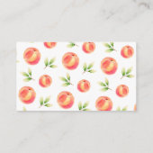 スイートピーチベビーシャワーおむつラッフルチケット エンクロージャーカード (裏面)